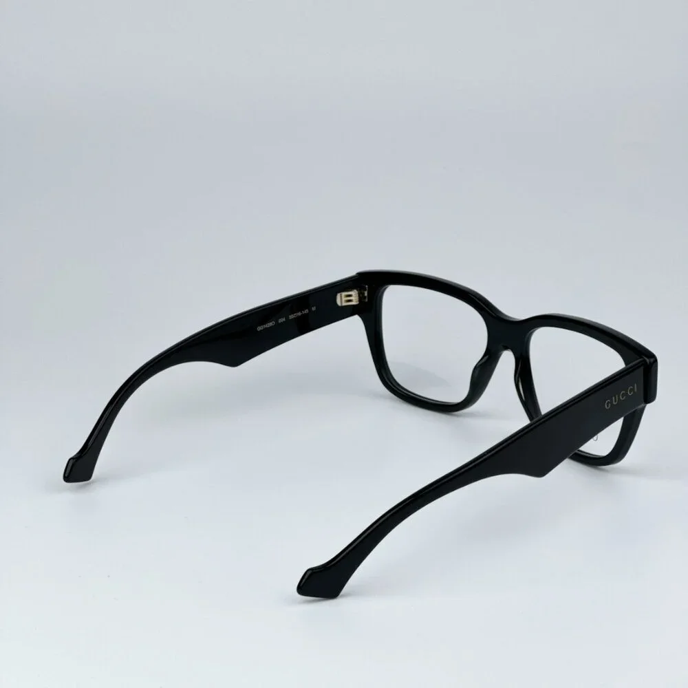 Gucci GG1428O 004 BRAND NEW Eyeglasses Black Square Men